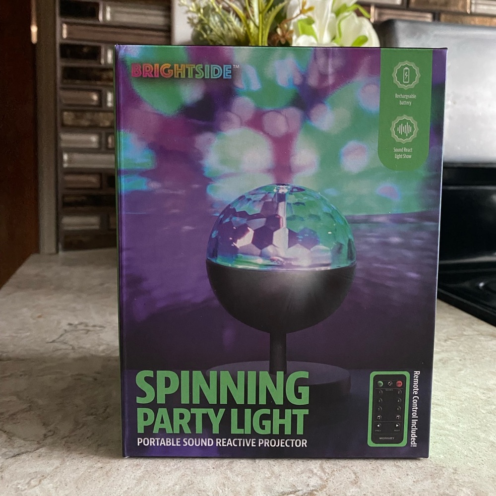 BrightSide Spinning Party Light with Remote